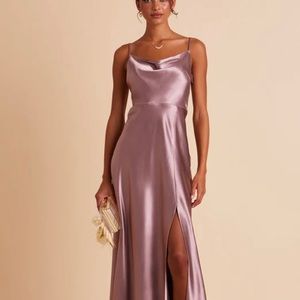 Birdy Grey Lisa satin dress in dark mauve